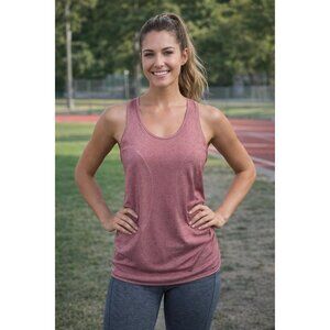 Zyia Poppy Charged Active Women's Racerback Tank Top Medium Heathered Pink